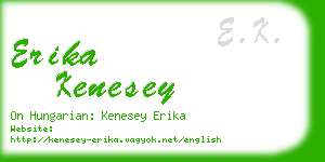 erika kenesey business card